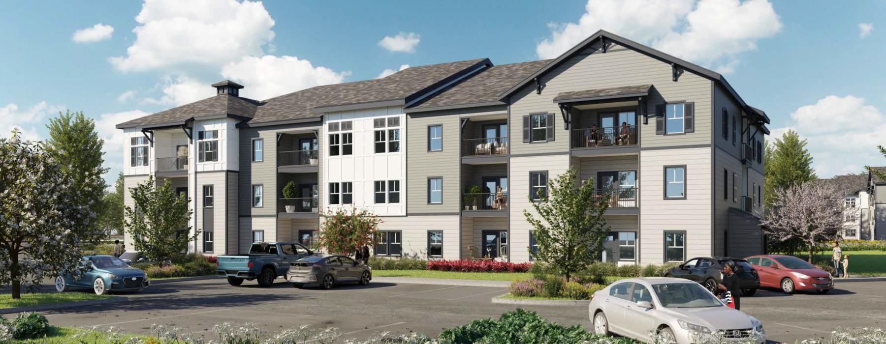 exterior rendering of HoM at Pooler